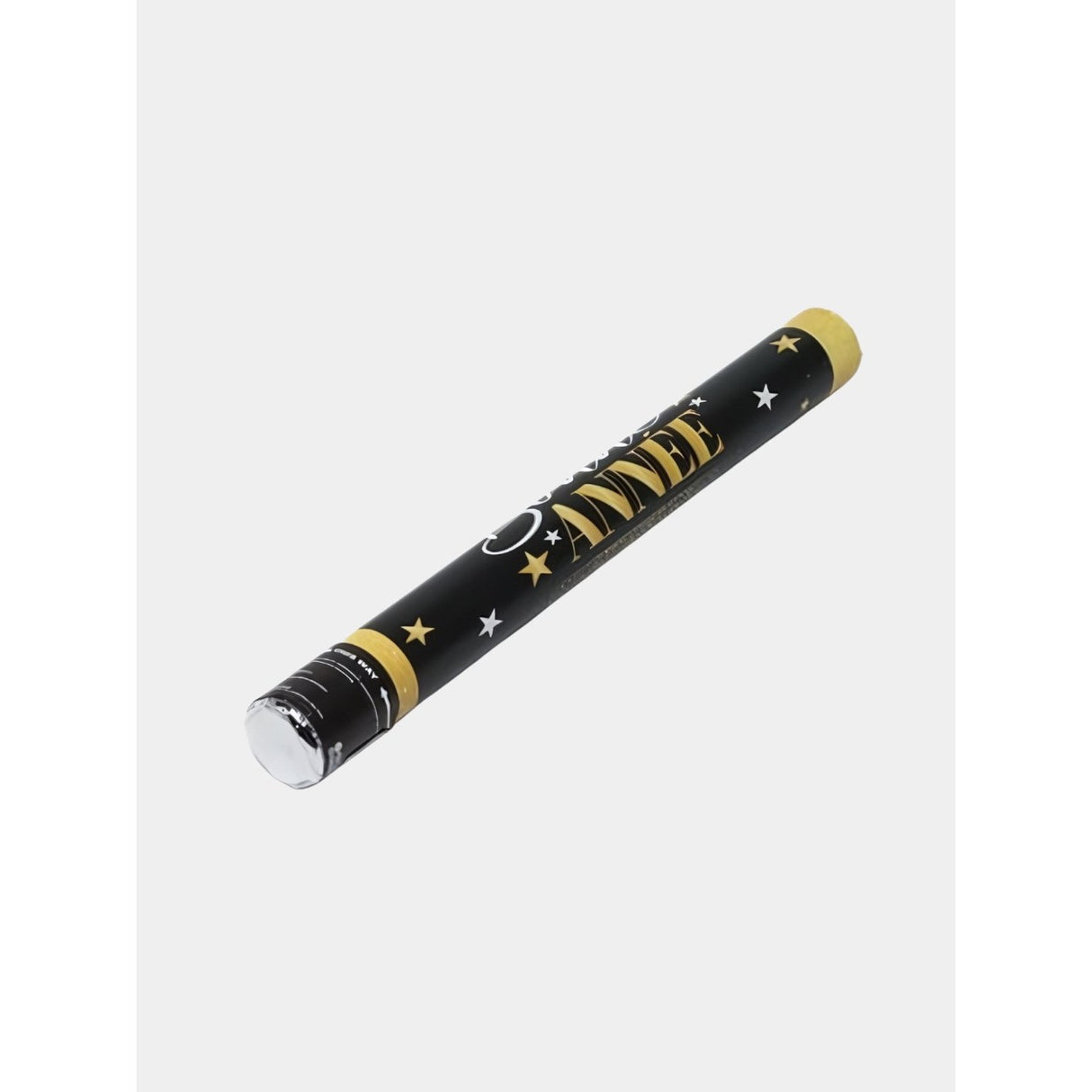 Tub de Confetti, Vivimall, Bonne Annee, 60x5 cm, Confetii Stelute din Aluminiu, Auriu/Argintiu - vivimall.ro