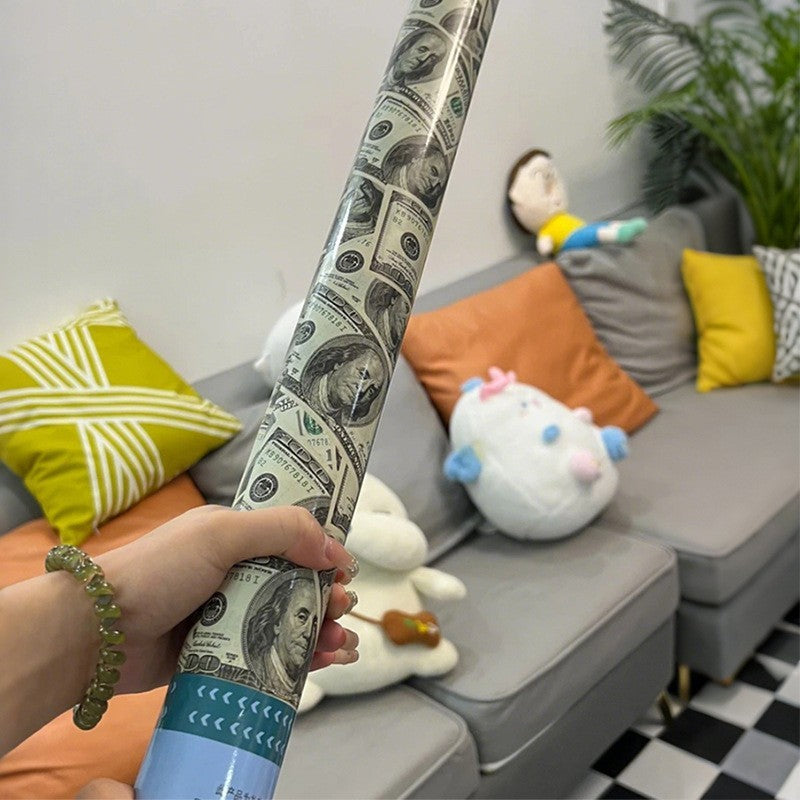 Tub de Confetti, Vivimall, Money, 30x5 cm, Confetii Asortate Model Dolari, Eliberare prin Rasucire, Multicolor - vivimall.ro