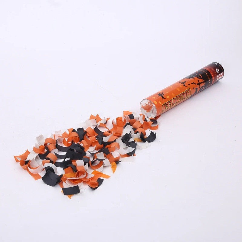 Tun de Confetti, 30 cm. Vivimall, Model Halloween, Confetti din Hartie, Multicolor - vivimall.ro