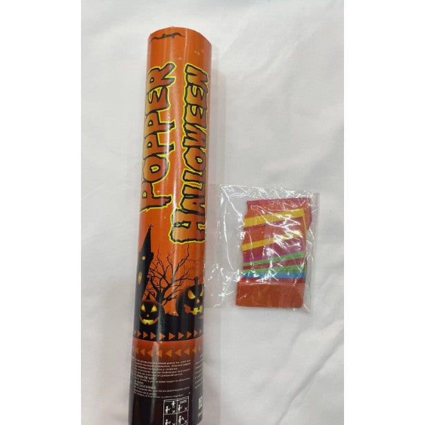 Tun de Confetti, 30 cm. Vivimall, Model Halloween, Confetti din Hartie, Multicolor - vivimall.ro