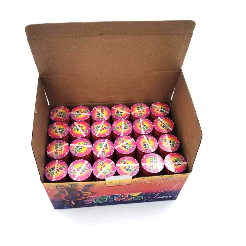 Tun de Confetti, Vivimall, Party Popper 15 cm, Model Panglici din Folie, Multicolor - vivimall.ro