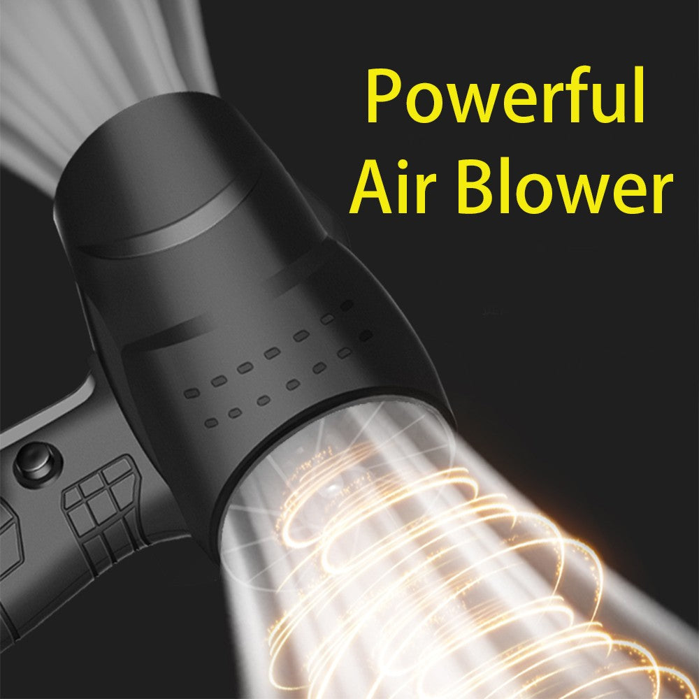 Suflanta de Aer Multifunctionala Portabila, Vivimall, Incarcare Auto, pentru Gratar, Masina, Indepartare Frunze si Praf, 1500 mAh, Viteta de Rotatie 25000 RPM, 2 Baterii de Li si Incarcator, Visiniu - vivimall.ro