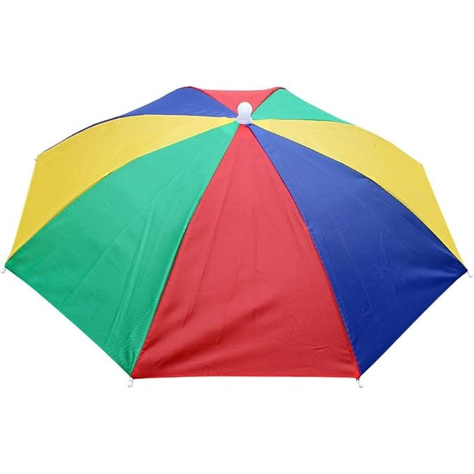 Umbrela de Cap, Vivimall, Diametru 69 cm, Snur Reglabil de Cap, Protectie UV/Ploaie, Curcubeu - vivimall.ro