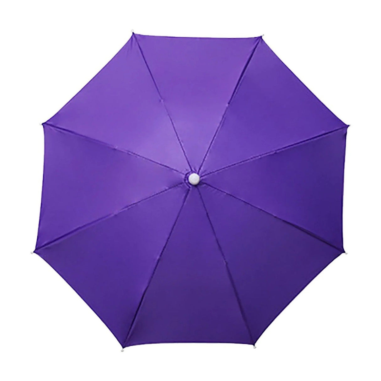 Umbrela de Cap, Vivimall, Diametru 69 cm, Snur Reglabil de Cap, Protectie UV/Ploaie, Mov - vivimall.ro