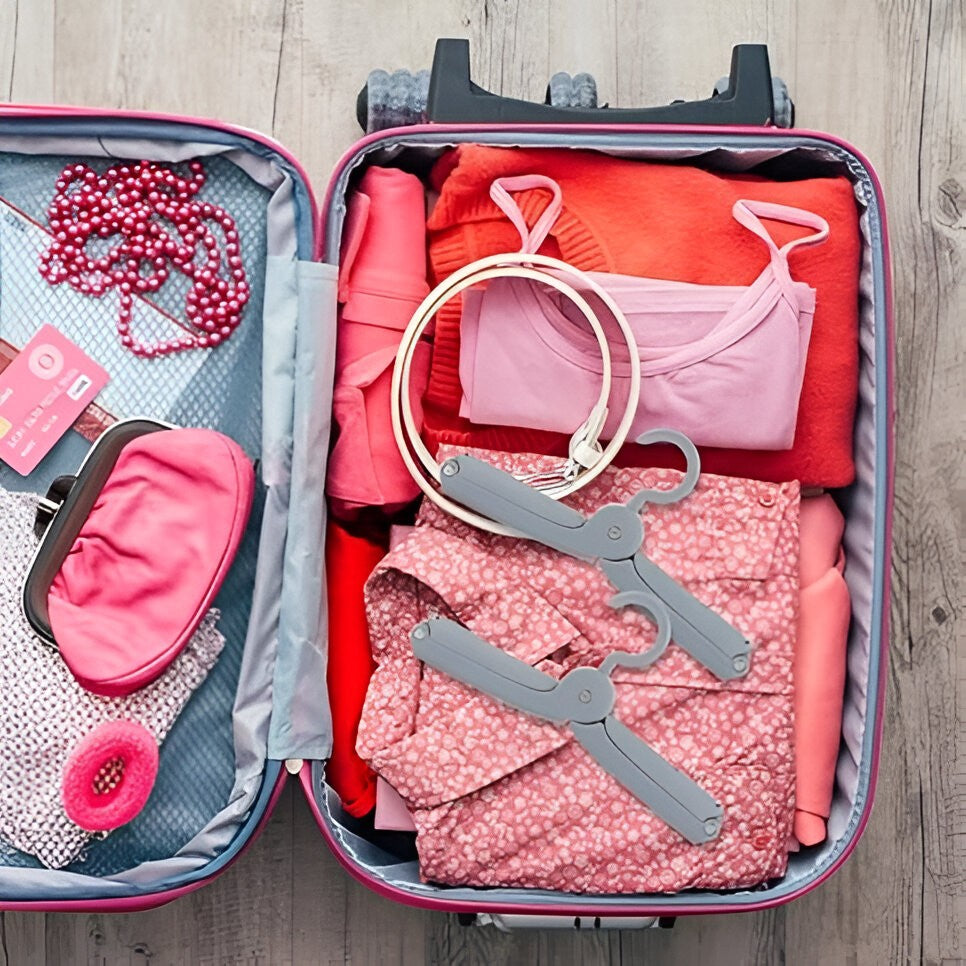 Umeraș Pliabil De Călătorie, Mini Cuier Portabil Pentru Haine, Suport De Uscare, 14 x 7 x 1,4 cm - vivimall.ro