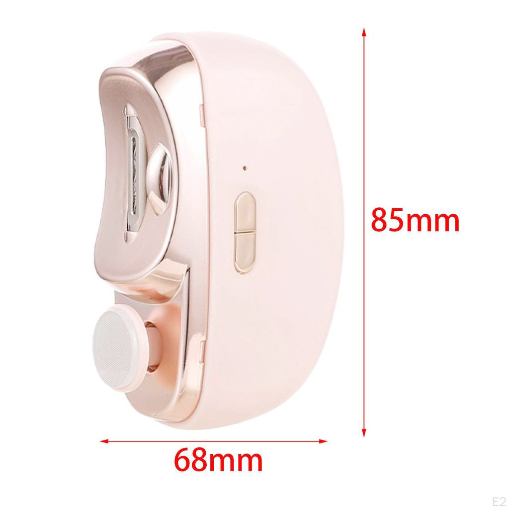 Unghiera Electrica 2 in 1, Flippy, Taiat si Slefuit, 2 Viteze, Lumina LED, Design Ergonomic, Compartiment Resturi, Portabila, Silentioasa 65 db, USB-C, Manichiura, Ideal Pentru Copii si Adulti, 8.5 x 6.8 x 3.3 cm, Roz - vivimall.ro