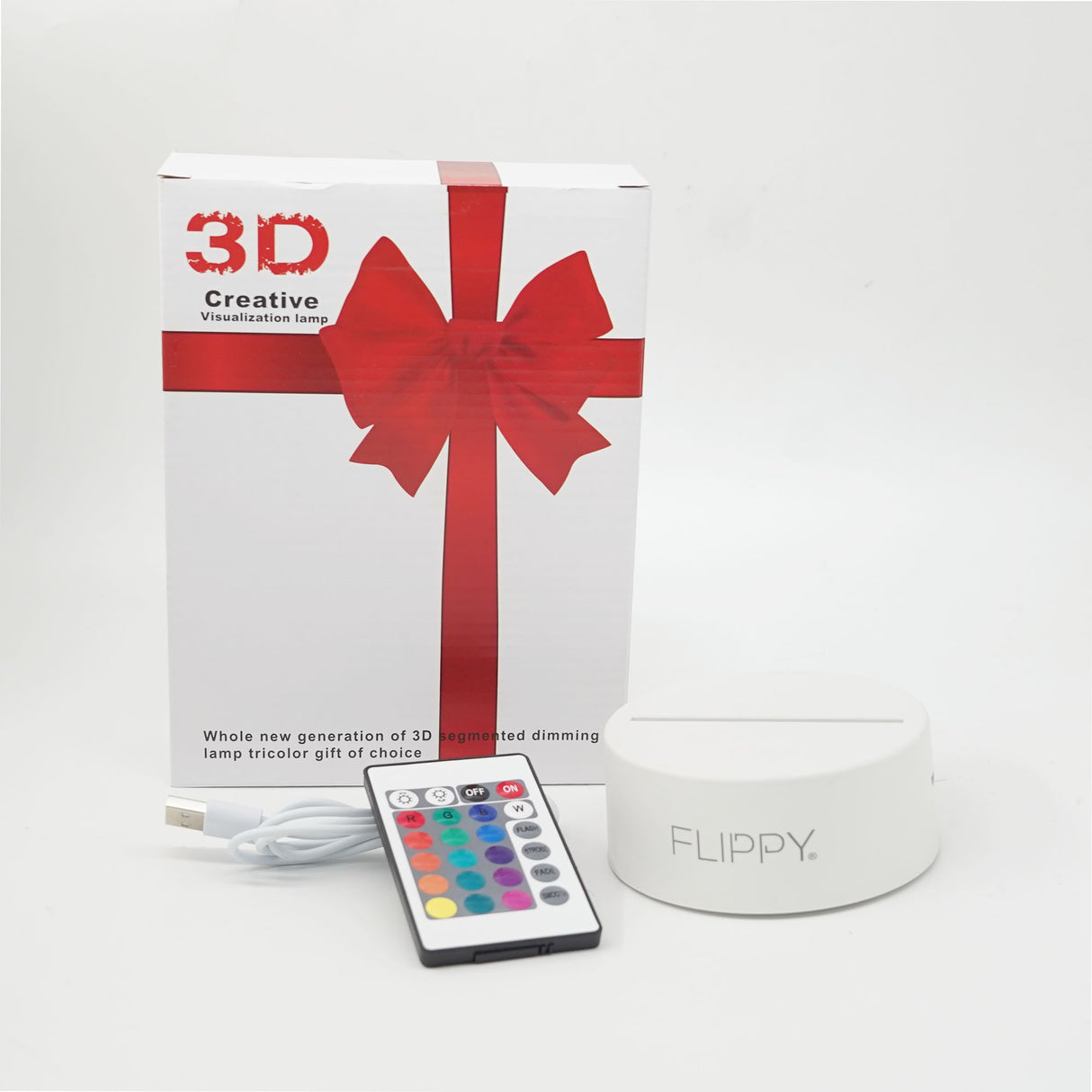 Lampa LED decorativa, Vivimall, 3D, Unicorn, cu USB si baterii, 20 cm inaltime, din material acril, lumina multicolora si telecomanda inclusa, alb - vivimall.ro