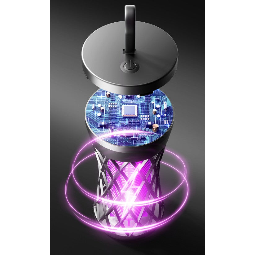 Lampa Anti-Insecte, Vivimall, Lumina UV, Electrica, Incarcare USB, 5V, 1A, Silentioasa, 12 x 6 m, Gri - vivimall.ro