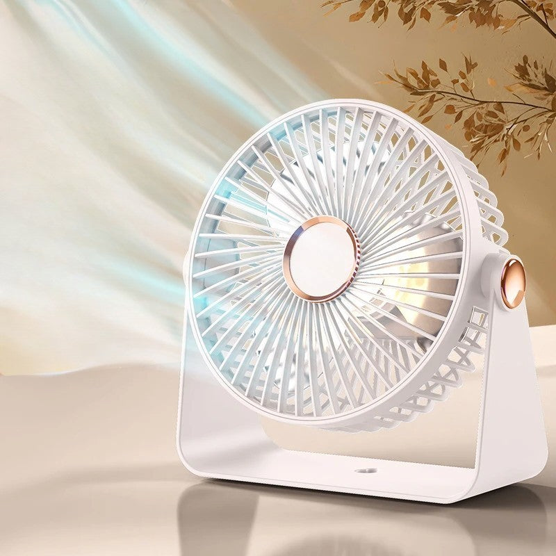 Ventilator 2in1, Vivimall, de Masa/de Perete, Incarcare USB, 3.7 V, 4.5 W, 1200 mAh, 17.5 x 17 x 7.6 cm, Alb - vivimall.ro