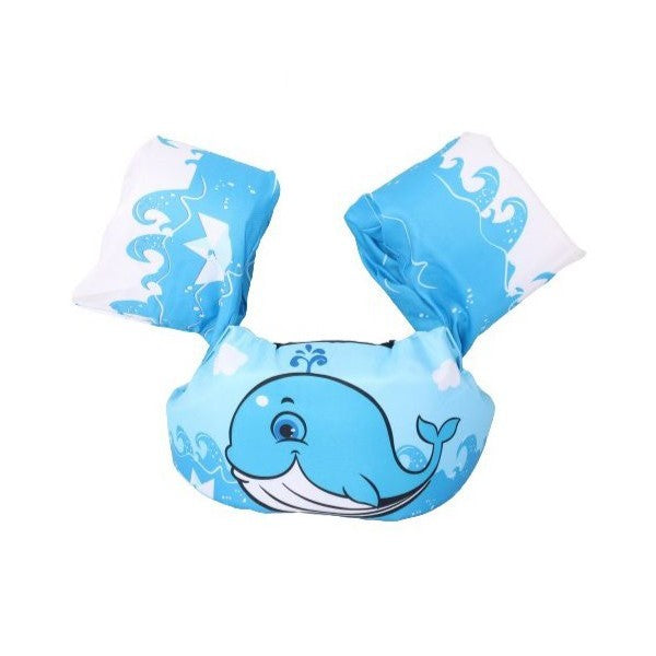 Vesta de salvare pentru copii cu aripioare de inot, Vivimall, Albastru, Model balena - vivimall.ro