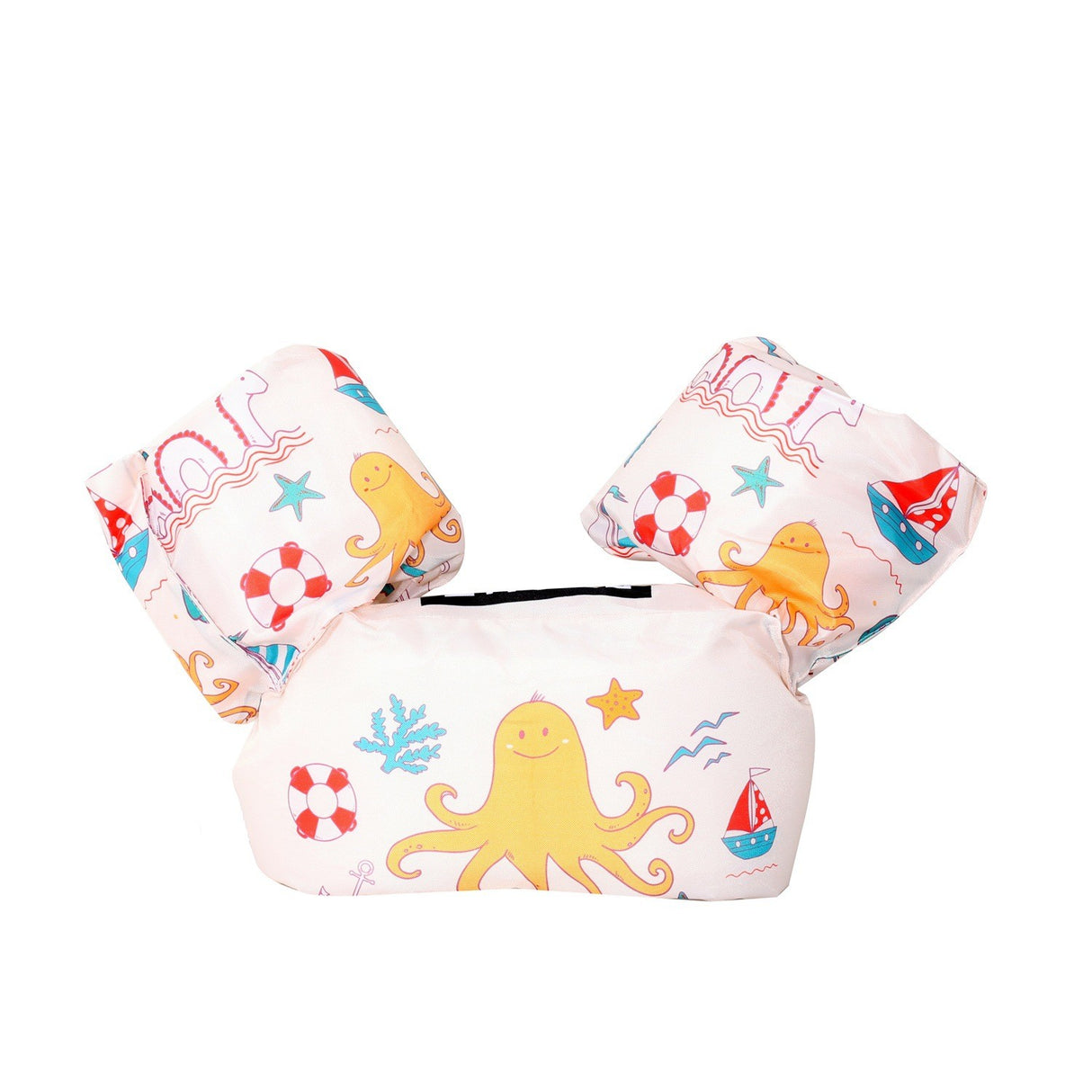 Vesta de salvare pentru copii cu aripioare de inot, Vivimall, Crem, Model caracatita - vivimall.ro