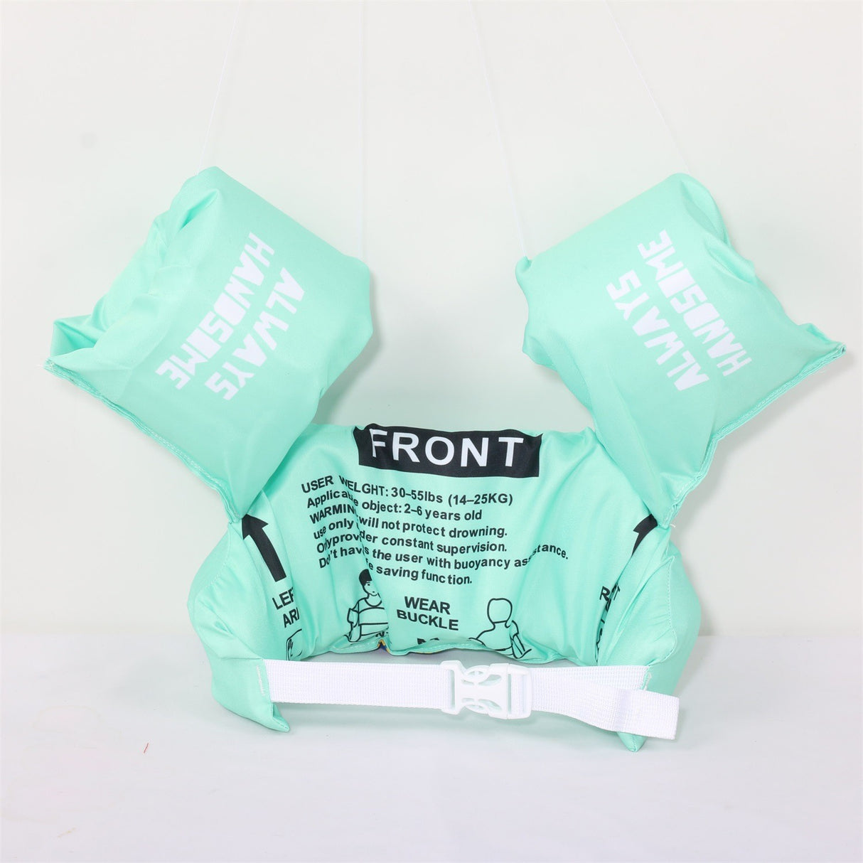 Vesta de salvare pentru copii cu aripioare de inot, Vivimall, Verde, Model dragon - vivimall.ro