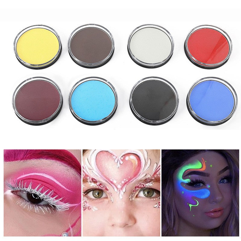 Vopsea pentru Fata si Corp, Vivimall, cu Pigment Fosforescent, 30 g, Activare cu Apa, Negru - vivimall.ro