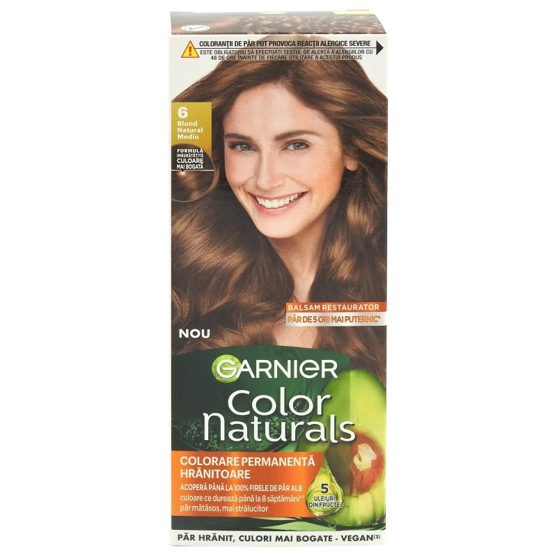 Vopsea pentru Par, Garnier Color Naturals, 6 Blond Natural Mediu