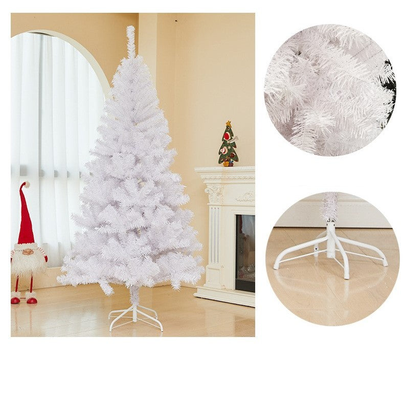 Brad de Craciun artificial cu suport inclus Vivimall, 210 cm, 800 ramuri/varfuri, material plastic, suport clasic, fara iluminare, utilizat pentru interior/exterior, alb - vivimall.ro