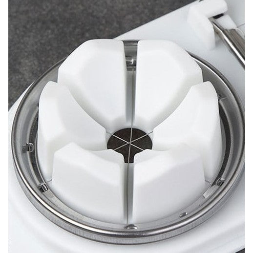 Feliator multifunctional Vivimall pentru oua, mozzarela, fructe, 2 forme de feliere, agatatoare, 20 cm, Alb - vivimall.ro