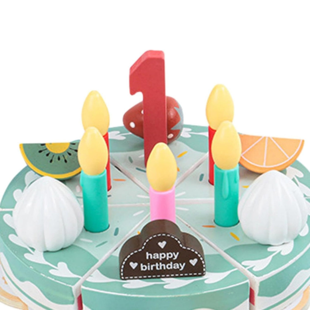 Jucarie Educativa Montessori din Lemn, Flippy, Set de Joaca Interactiv, Model Tort Aniversar Interactiv cu Velcro, Include Cifre 1-5 si Accesorii de Taiere, Dezvolta Motricitatea si Imaginatia, 3ani+, Multicolor - vivimall.ro