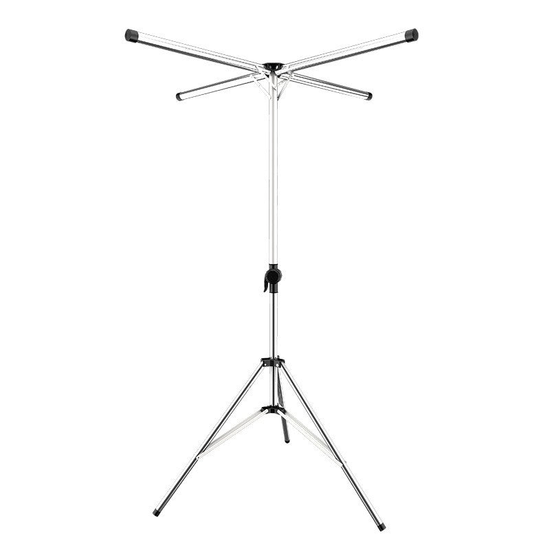 Uscator de Rufe, Vivimall, Pliabil, Telescopic, 4 Brate, din Otel Inoxidabil, Rezistent la Vreme Rea, Gri - vivimall.ro