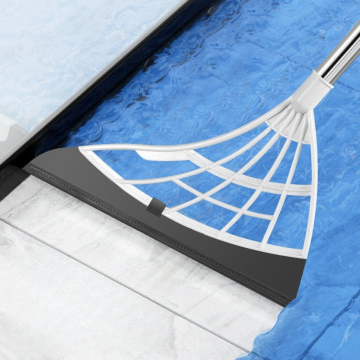 Комплект за почистване 3 в 1: метла, лопатка и стъргалка, метла с меки влакна, лопатка със система за затваряне, със стъргалка за под