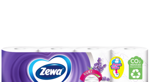 Zewa Deluxe Lavandă — Hârtie igienică parfumată, 3 straturi, 8 role - vivimall.ro