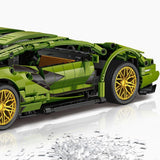 Joc de Construit, Vivimall, Model Lamborghini, 1280 Piese, +6 Ani, Verde - vivimall.ro