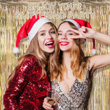 Perdea Franjurata, Vivimall, Model Decor Petrecere, pentru Fundal de Poze, Amenajare Colorata a Petrecerii, Dimensiune 100x200 cm, Gold Sampanie - vivimall.ro