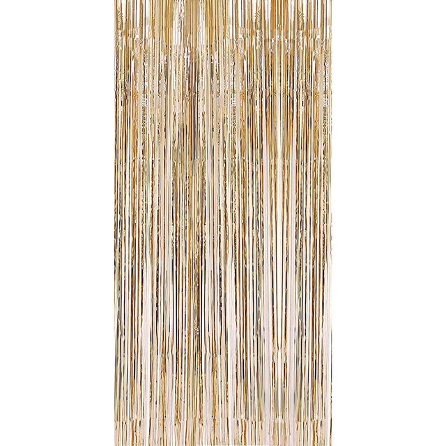 Perdea Franjurata, Vivimall, Model Decor Petrecere, pentru Fundal de Poze, Amenajare Colorata a Petrecerii, Dimensiune 100x200 cm, Gold Sampanie - vivimall.ro