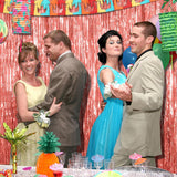 Perdea Franjurata, Vivimall, Model Decor Petrecere, pentru Fundal de Poze, Amenajare Colorata a Petrecerii, Dimensiune 100x200 cm, Rose Gold - vivimall.ro