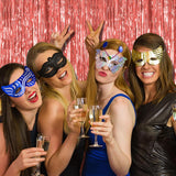 Perdea Franjurata, Vivimall, Model Decor Petrecere, pentru Fundal de Poze, Amenajare Colorata a Petrecerii, Dimensiune 100x200 cm, Rose Gold - vivimall.ro