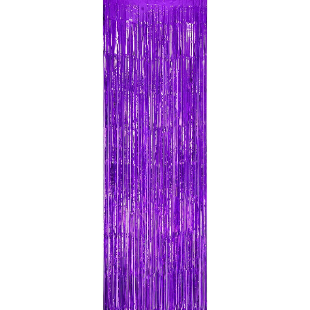 Perdea Franjurata, Vivimall, Model Decor Petrecere, pentru Fundal de Poze, Amenajare Colorata a Petrecerii, Dimensiune 100x200 cm, Mov Deschis - vivimall.ro