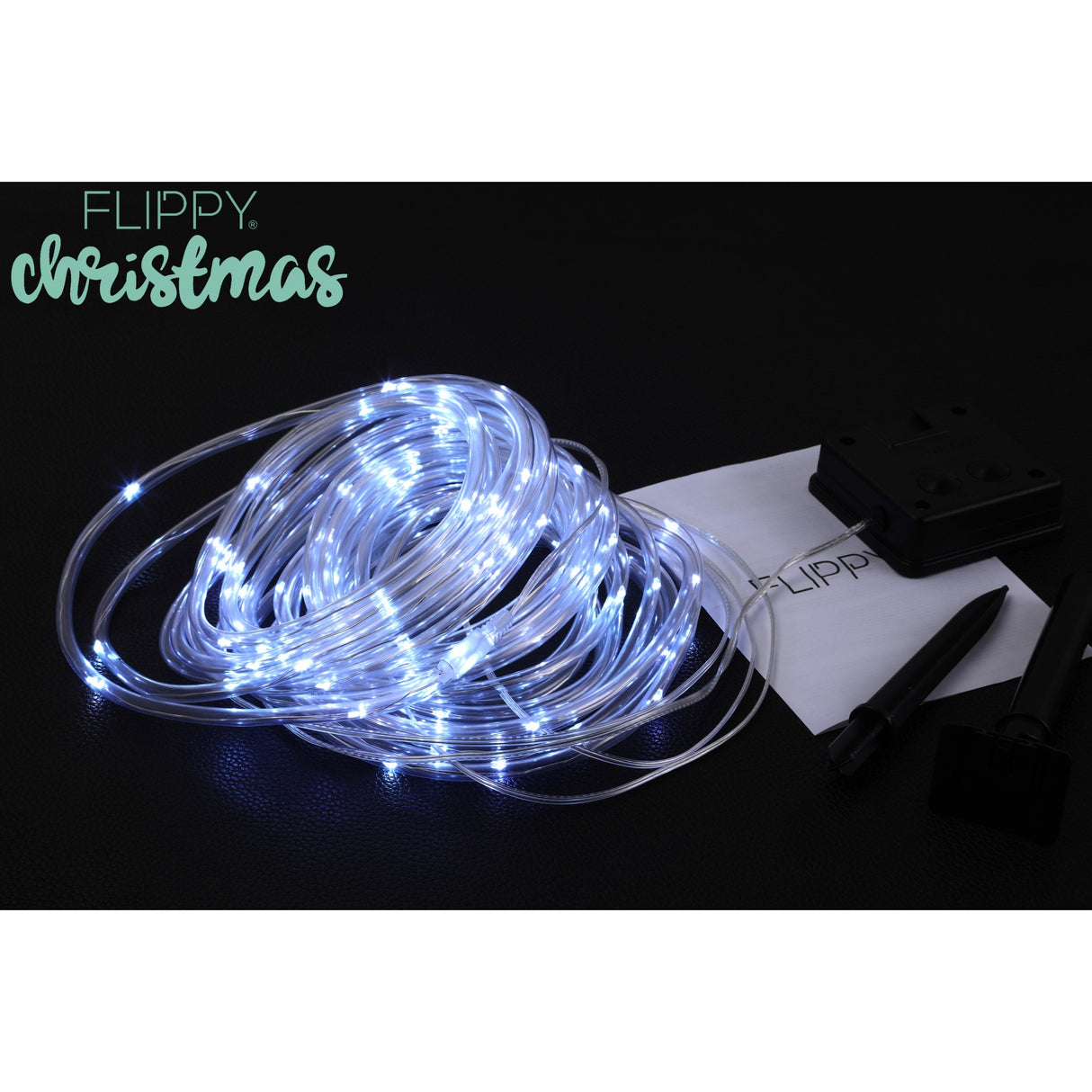 Instalatie Luminoasa De Craciun Tip Furtun Luminos, 100 Led-Uri, 12 Metri Lungime, 8 Programe, 2 Metri Prelungitor, Sarma Din Cupru, Incarcare Solara, Rece