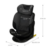 SCAUN AUTO KINDERKRAFT I-FIX, I-SIZE 40-150 CM, GRAPHITE BLACK
