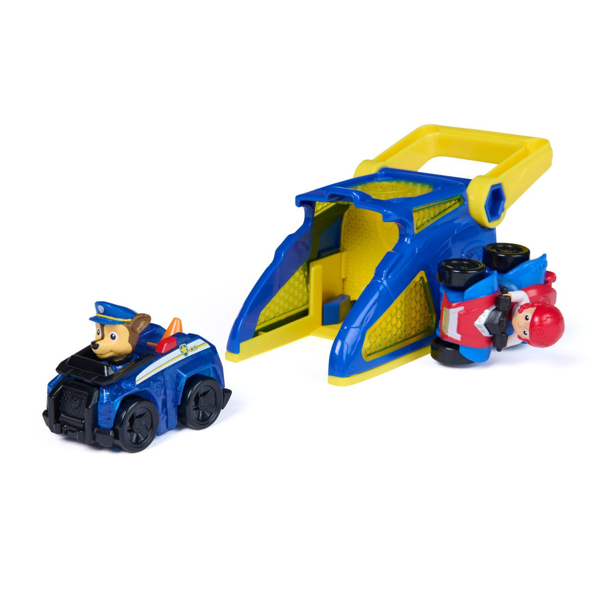 PATRULA CATELUSILOR SET FIGURINA CHASE SI VEHICUL CU LANSATOR