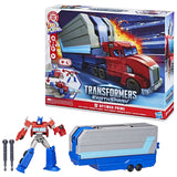 TRANSFORMERS EARTHSPARK CAMION CU REMORCA DE LUPTA OPTIMUS PRIME