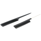 Set piepteni profesionali pentru coafat, Flippy, 10 bucati, PP + Otel inoxidabil, 18,5–22 cm, Rezistenti la caldura, Negru - vivimall.ro