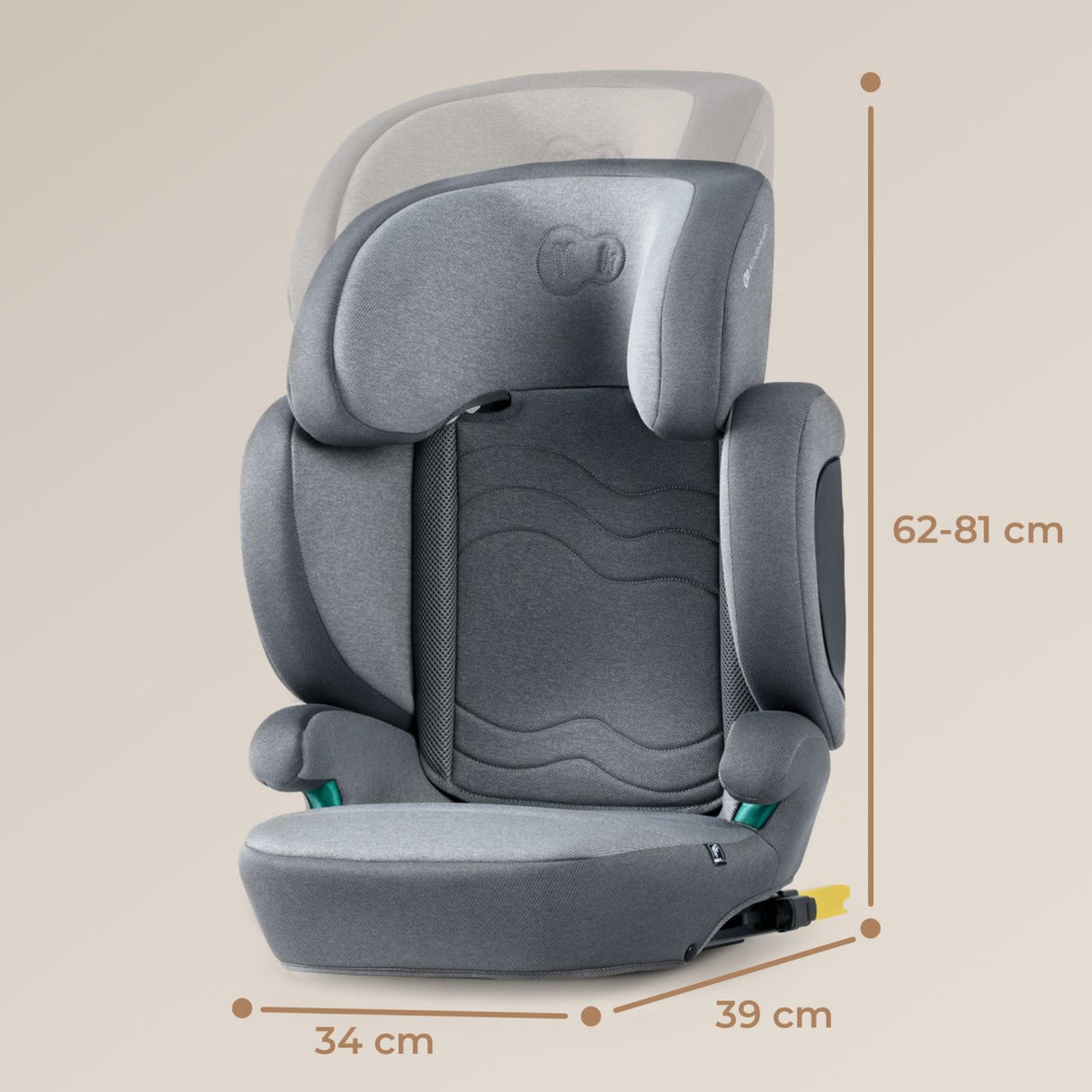 SCAUN AUTO KINDERKRAFT XPAND 2 I-SIZE 100-150 CM, ROCKET GREY
