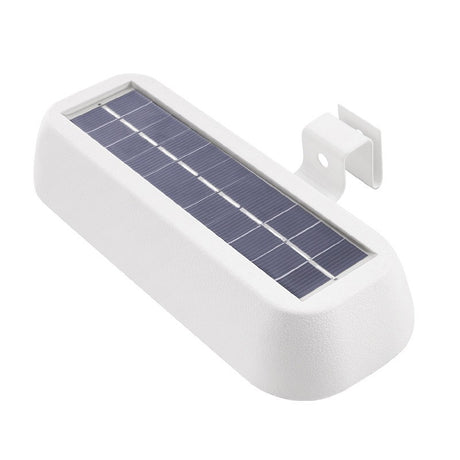 Lampa Solara Led Dreptunghiulara Pentru Perete, 18 X 7 Cm, Senzor Miscare, 6V, Abs, 2200Mah, Rezistent La Apa, Culoare Lumina Alb Rece, Alb - vivimall.ro
