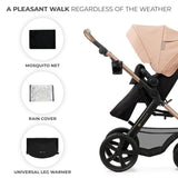 CARUCIOR 3 IN 1 KINDERKRAFT MOOV 2, SAND BEIGE