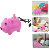 Pompa Electrica Pentru Umflat Baloane, 380 W, din Plastic, Model Porc, Roz - vivimall.ro