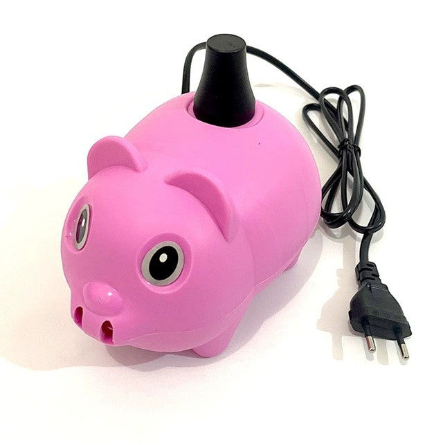 Pompa Electrica Pentru Umflat Baloane, 380 W, din Plastic, Model Porc, Roz - vivimall.ro