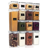 Cutii De Depozitare Alimente, Set Din 15 Cutii Pentru Condimente, Cereale, Cutii Pentru Bucatarie, Din Plastic Pp, Cutii Alimentare, Diferite Dimensiuni, Transparente - vivimall.ro