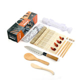 Set Ustensile pentru Sushi, Vivimall, Set din 15 Accesorii pentru Sushi, Set pentru Sushi HOME MADE, Cutit Inclus, Forme, Betisoare, Multicolor - vivimall.ro