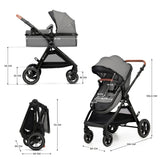 CARUCIOR KINDERKRAFT ESME, 3 IN 1, MOONLIGHT GREY
