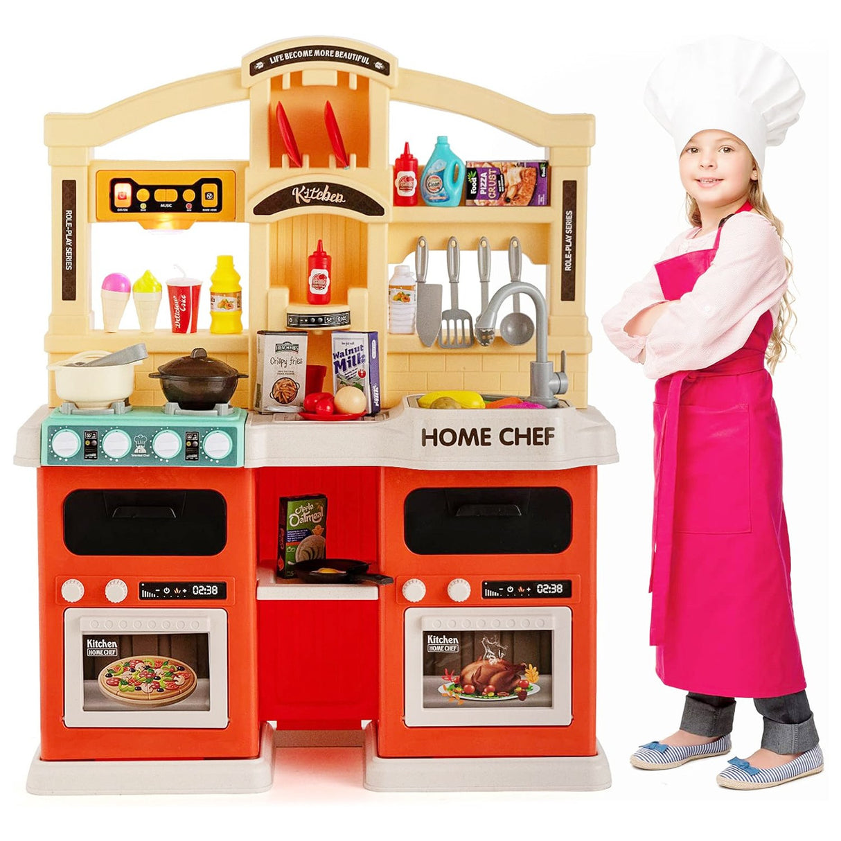 160° lighting and music; electric faucet with circulating water, misting, and bubbling functions (9*AA). - vivimall.ro