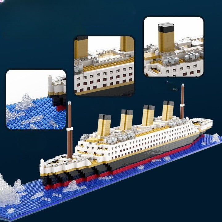 Set de Constructie Vaporul Titanic, Vivimall, 6 Ani, Ornament Creativ, 56x11x8 cm, 1787 de Piese, Multicolor - vivimall.ro