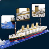 Set de Constructie Vaporul Titanic, Vivimall, 6 Ani, Ornament Creativ, 56x11x8 cm, 1787 de Piese, Multicolor - vivimall.ro