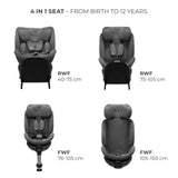 SCAUN AUTO KINDERKRAFT XRIDER 2 I-SIZE 40-150 CM GREY