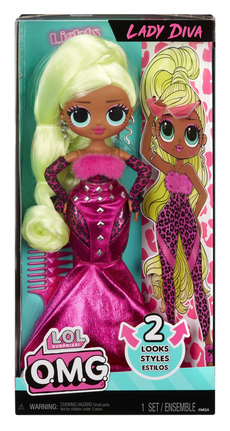 L.O.L. SURPRISE! OMG LADY DIVA PAPUSA FASHIONISTA CU ACCESORII