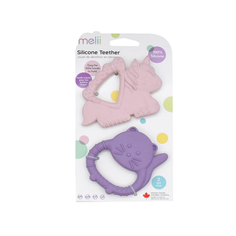 SET 2 JUCARII DENTITIE SILICON MELII MODEL UNICORN+PISICA
