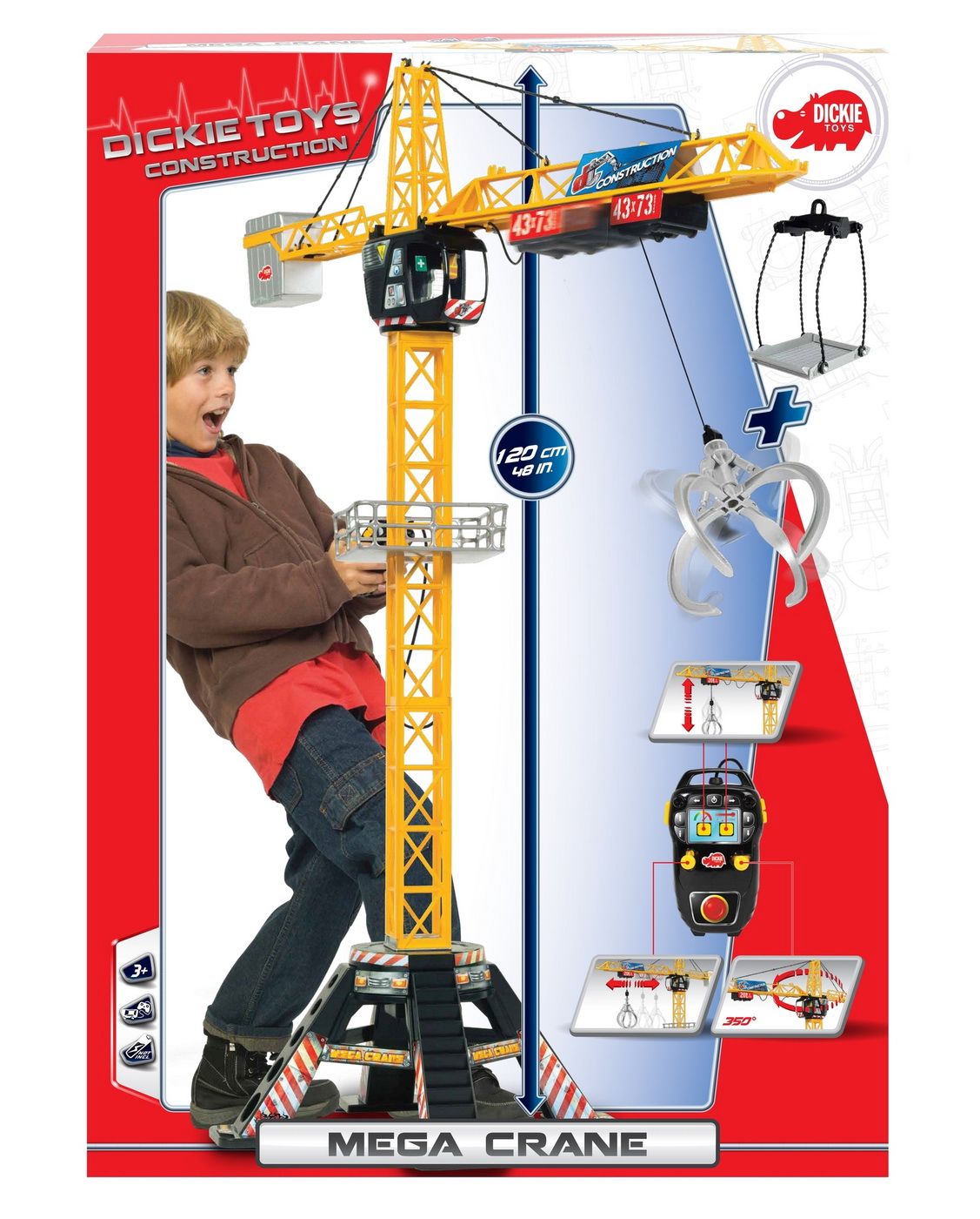 DICKIE MACARA MEGA CRANE 120 CM CU TELECOMANDA